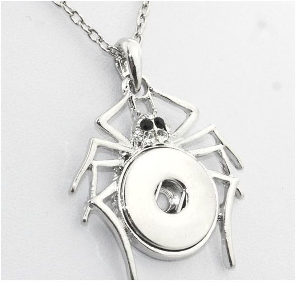 3 colors spider alloy charm necklaces with 18mm snap button woman pendants with crystals beads women's ne bbykhc, Silver
3 colors spider alloy charm necklaces with 18mm snap button woman pendants with crystals beads women's ne bbykhc, Silver