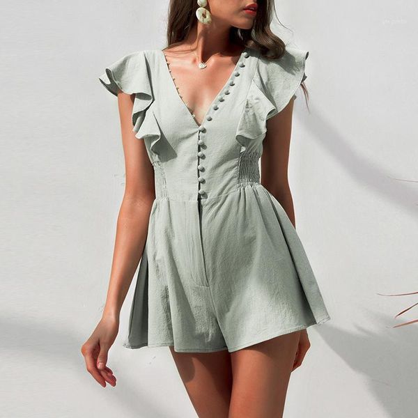 whosong elegant v neck high waist women playsuit summer button ruffles lady office short jumpsuit rompers casual overalls1, Black;white
whosong elegant v neck high waist women playsuit summer button ruffles lady office short jumpsuit rompers casual overalls1, Black;white