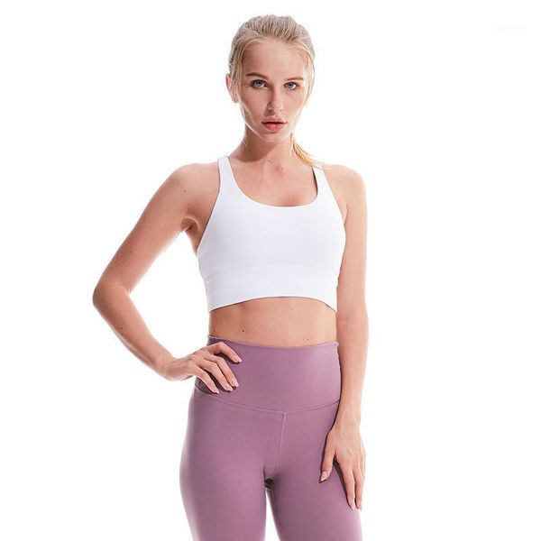 gym clothing solid color padded strappy sports bra high impact fitness brassiere push up yoga active wear workout clothes for women1, White;black
gym clothing solid color padded strappy sports bra high impact fitness brassiere push up yoga active wear workout clothes for women1, White;black
