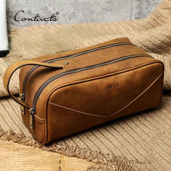 cosmetic bags & cases contact's casual toiletry bag genuine leather travel storage handbag men's make case necessarie wash pouch
cosmetic bags & cases contact's casual toiletry bag genuine leather travel storage handbag men's make case necessarie wash pouch