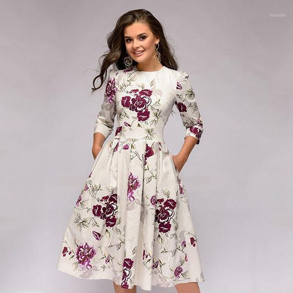women dress retro floral printing cropped sleeves round neck dress autumn pockets casual party1, Black;gray
women dress retro floral printing cropped sleeves round neck dress autumn pockets casual party1, Black;gray