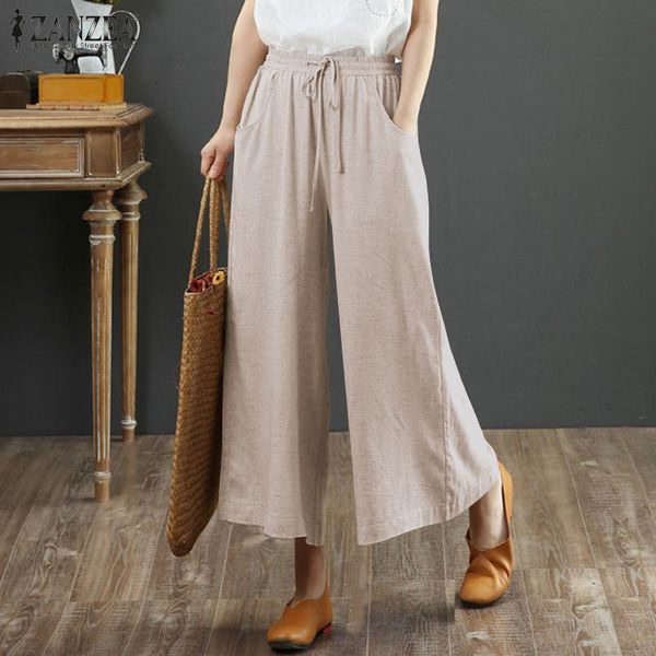 zanzea stylish wide leg pants women's casual trousers elastic wasit long pantalon palazzo female casual solid turnip plus size, Black;white
zanzea stylish wide leg pants women's casual trousers elastic wasit long pantalon palazzo female casual solid turnip plus size, Black;white