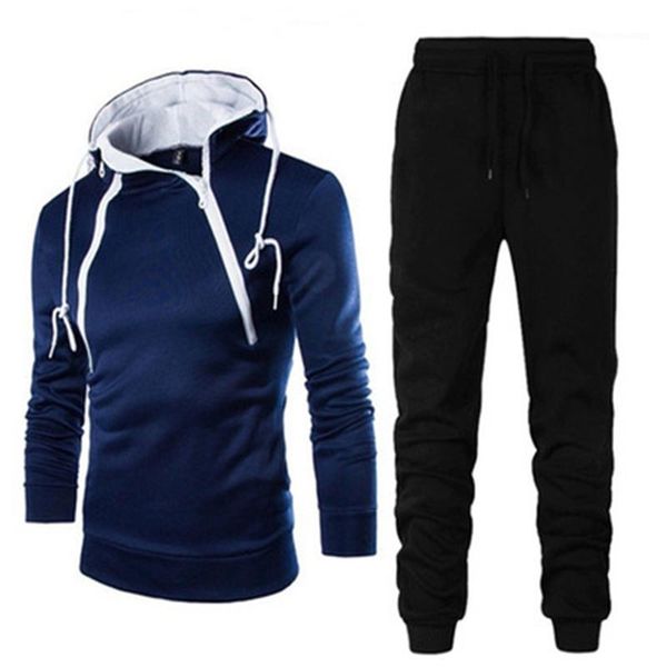 zipper hooded sweatshirt pant sports suits man spring casual fitness tracksuits mens contrasting color sets fashion trend long sleeve double, Gray 
zipper hooded sweatshirt pant sports suits man spring casual fitness tracksuits mens contrasting color sets fashion trend long sleeve double, Gray
