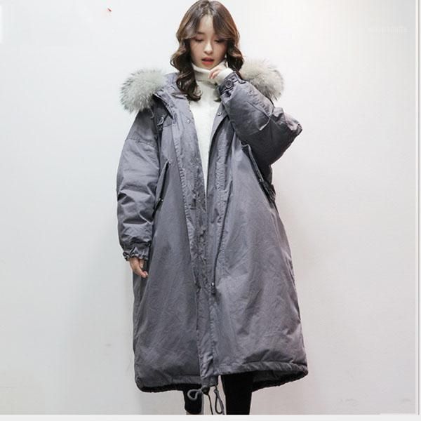 women grey/black color new oversized coats lady hooded fur collar down cotton coat long jacket female parkas mujer maxi coats1
women grey/black color new oversized coats lady hooded fur collar down cotton coat long jacket female parkas mujer maxi coats1