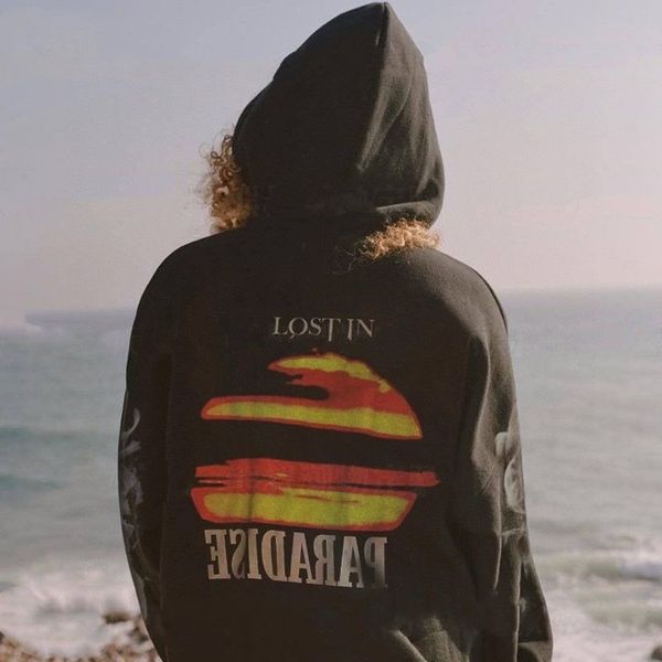 men's and women's askyurself sunset smoke sweater fog street washing pullover hoodies, Black
men's and women's askyurself sunset smoke sweater fog street washing pullover hoodies, Black