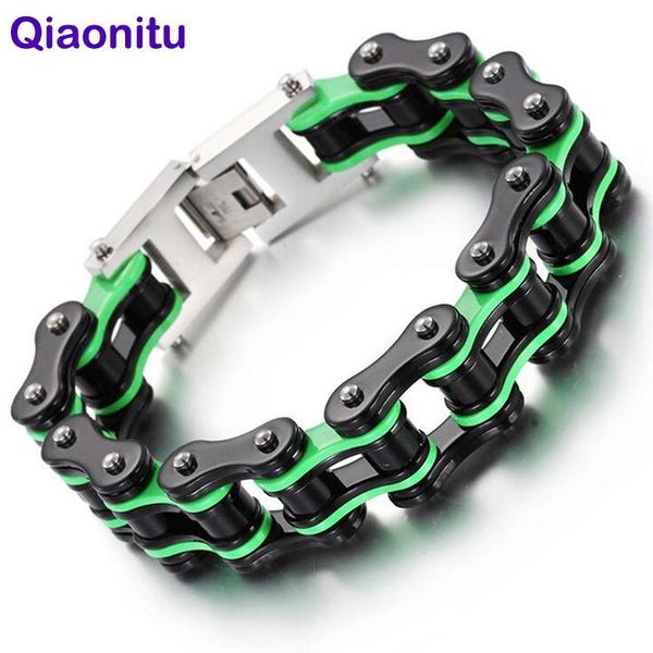motorcycle bicycle polishing biker bracelet 316l stainless steel men's bike chains bracelet bangle jewelry black green white
motorcycle bicycle polishing biker bracelet 316l stainless steel men's bike chains bracelet bangle jewelry black green white