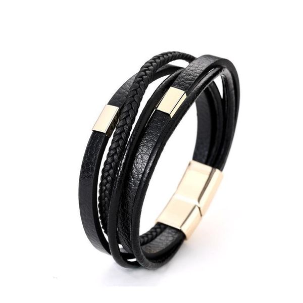 genuine leather bracelet for men hand charm jewelry multilayer magnet cowhide braided wrap bracelets bangles male handma qylmog, Black
genuine leather bracelet for men hand charm jewelry multilayer magnet cowhide braided wrap bracelets bangles male handma qylmog, Black
