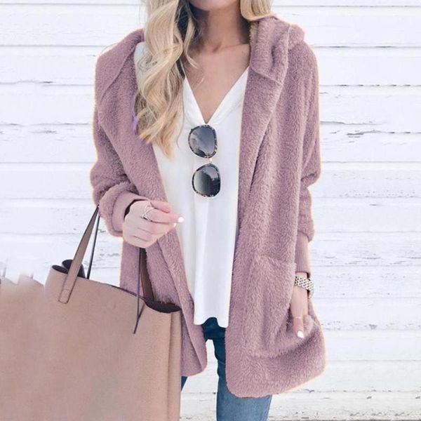 faux fur coat 2019 plush coat women autumn winter fashion solid hooded long sleeve pocket loose cardigan warm soft outwear1, Black
faux fur coat 2019 plush coat women autumn winter fashion solid hooded long sleeve pocket loose cardigan warm soft outwear1, Black