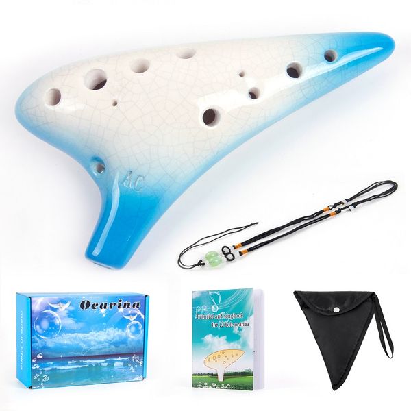 wholesale gradient blue ocarina 12 tones alto c with song book display stand neck cord for beginners and performers
wholesale gradient blue ocarina 12 tones alto c with song book display stand neck cord for beginners and performers
