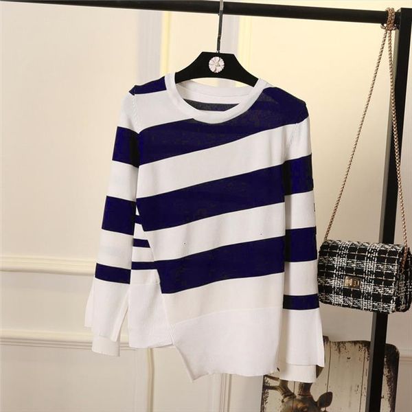 irregular hem split sleeve striped sweater women o neck pullover knitted sweaters 2019 autumn and winter casual all match, White;black
irregular hem split sleeve striped sweater women o neck pullover knitted sweaters 2019 autumn and winter casual all match, White;black