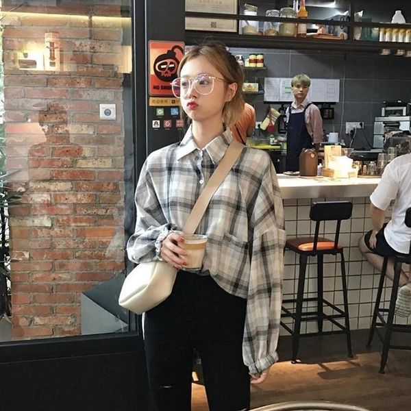 shirts women plaid single breasted long sleeve summer thin sun protective blouses chic leisure loose all match teens ins bf new bbytgi, White;black
shirts women plaid single breasted long sleeve summer thin sun protective blouses chic leisure loose all match teens ins bf new bbytgi, White;black