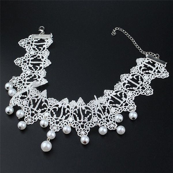 fashion elegant vintage imitation pearl white lace statement choker necklaces bridal jewelry for women wedding, Golden;silver
fashion elegant vintage imitation pearl white lace statement choker necklaces bridal jewelry for women wedding, Golden;silver