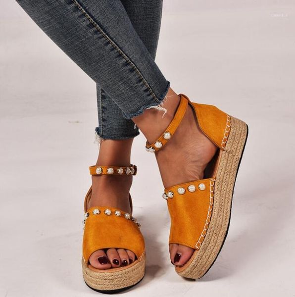2020 wedges sandals large size 43 rope fish mouth suede pearl platform buckle women shoes women's sandals zapatos de mujer1, Black
2020 wedges sandals large size 43 rope fish mouth suede pearl platform buckle women shoes women's sandals zapatos de mujer1, Black