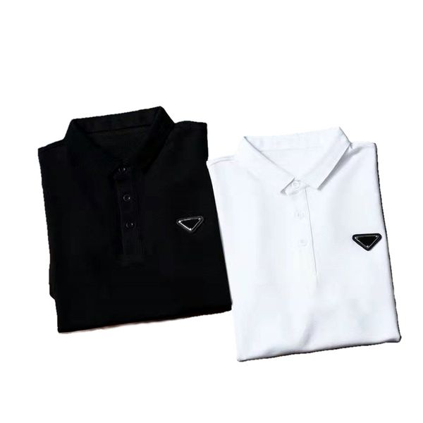 22ss fashion designer prad mens three button polo shirt business casual lapel budge t shirt breathable and moisture absorbing chest pocket m, White;black
22ss fashion designer prad mens three button polo shirt business casual lapel budge t shirt breathable and moisture absorbing chest pocket m, White;black