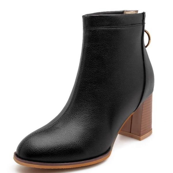 fanyuan women ankle boots platfrom zipper square toe winter boots all match pu leathersquare high heel women size 32-46, Black
fanyuan women ankle boots platfrom zipper square toe winter boots all match pu leathersquare high heel women size 32-46, Black