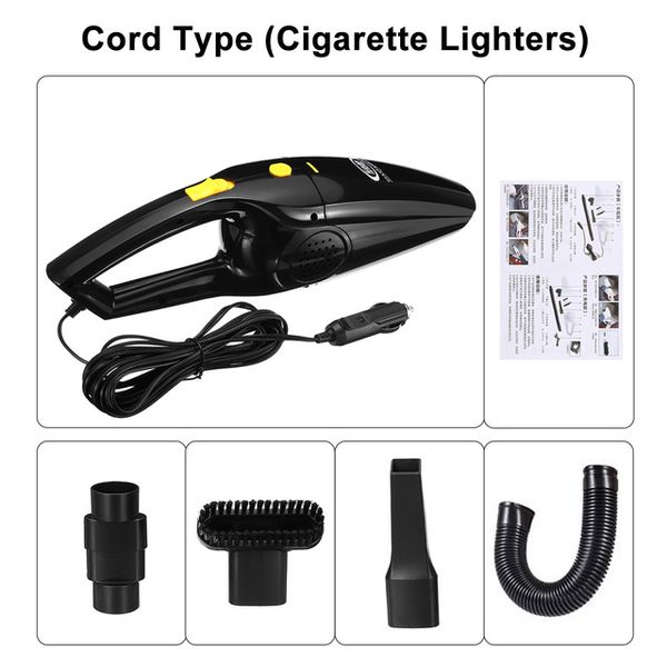Image of FreeShipping 120W Handheld Portable Home Car Vacuum Cleaner Cordless Cord Wet and Dry Dual Use Auto Vacuum Asur with Carrying Bag