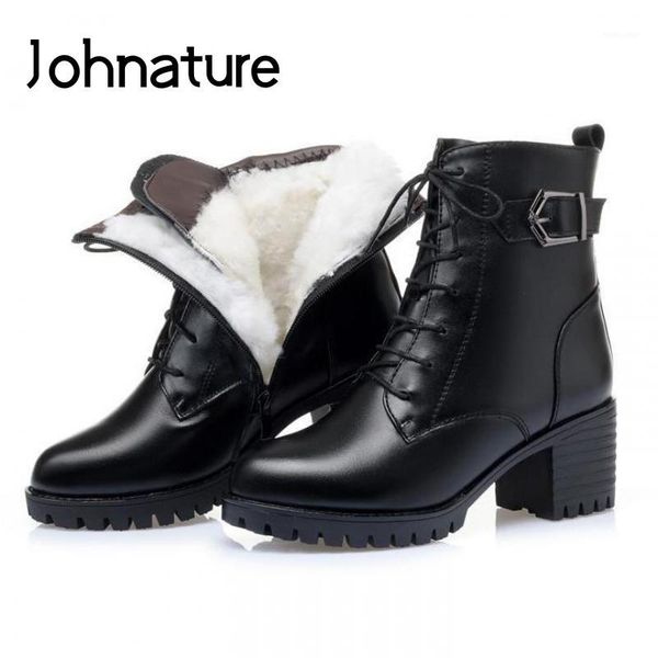 johnature ankle thick women boots 2020 new winter women shoes genuine leather round toe zip sewing wool handmade platform boots1, Black
johnature ankle thick women boots 2020 new winter women shoes genuine leather round toe zip sewing wool handmade platform boots1, Black