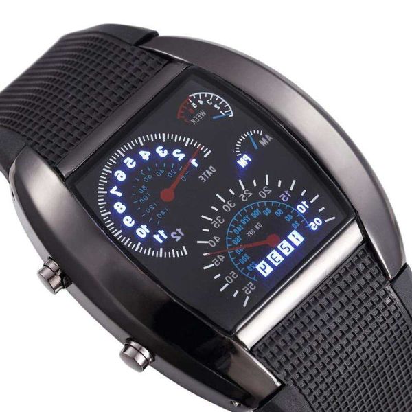 sector silicone led electronic watch multi-functional dial sports watch luminous watch, Slivery;brown
sector silicone led electronic watch multi-functional dial sports watch luminous watch, Slivery;brown