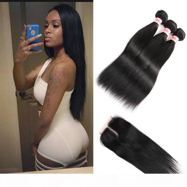 10a unprocessed indian hair bundles with closure raw indian virgin straight hair extensions human hair bundle with lace closure, Black
10a unprocessed indian hair bundles with closure raw indian virgin straight hair extensions human hair bundle with lace closure, Black