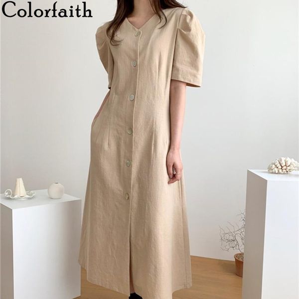 casual dresses colorfaith 2021 women's summer puff sleeve buttons backwards cotton and linen pockets lady long dress dr31371, Black;gray
casual dresses colorfaith 2021 women's summer puff sleeve buttons backwards cotton and linen pockets lady long dress dr31371, Black;gray