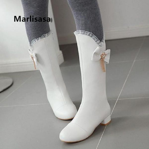 marlisasa lady cute sweet round toe knee high white pu leather boots women fashion party black boots botas frauen stiefel f6064
marlisasa lady cute sweet round toe knee high white pu leather boots women fashion party black boots botas frauen stiefel f6064