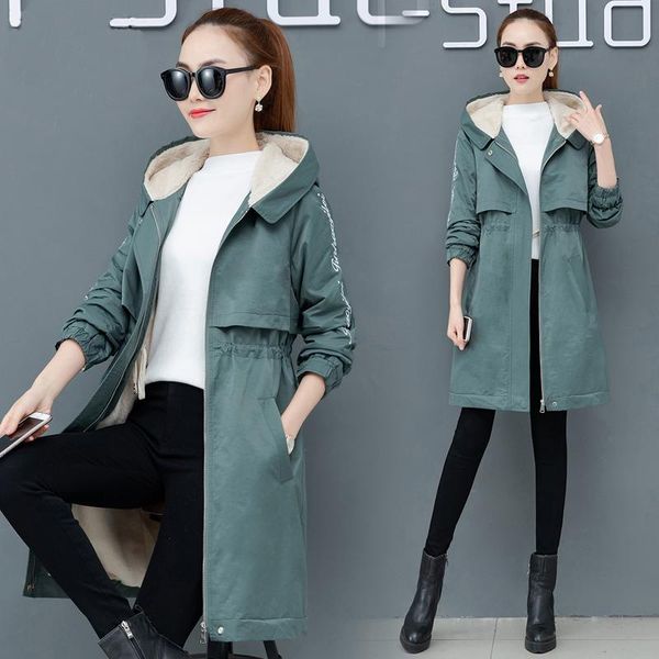ladies windbreaker outerwear plus velvet coat female autumn winter fashionable female clothing new korea cardigan hooded, Tan;black
ladies windbreaker outerwear plus velvet coat female autumn winter fashionable female clothing new korea cardigan hooded, Tan;black