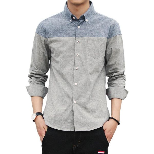 men shirt long sleeve 100% cotton patchwork shirt spring autumn casual slim fit mens dress shirts plus size 5xl streetwear, White;black
men shirt long sleeve 100% cotton patchwork shirt spring autumn casual slim fit mens dress shirts plus size 5xl streetwear, White;black