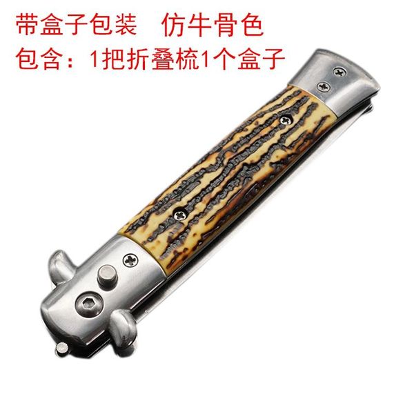 1pcs automatic stainless steel combs foldable knife brushes hair trimmer comb brush accessories butterfly mens pocket knife comb, Silver
1pcs automatic stainless steel combs foldable knife brushes hair trimmer comb brush accessories butterfly mens pocket knife comb, Silver
