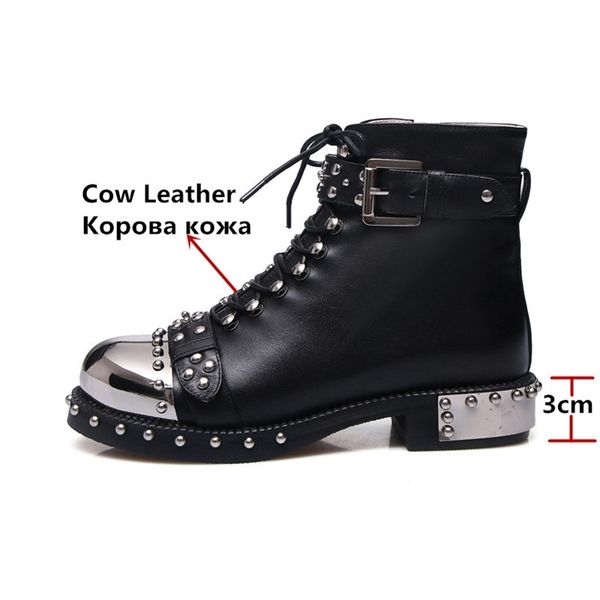 fedonas punk genuine leather women rivets square heels autumn winter ankle shoes woman motorcycle snow boots y200915, Black
fedonas punk genuine leather women rivets square heels autumn winter ankle shoes woman motorcycle snow boots y200915, Black