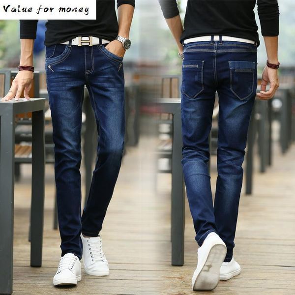 stretch men's jeans blue buttons pockets design slim fit skinny denim pants joggers jeans casual biker motor male trousers
stretch men's jeans blue buttons pockets design slim fit skinny denim pants joggers jeans casual biker motor male trousers