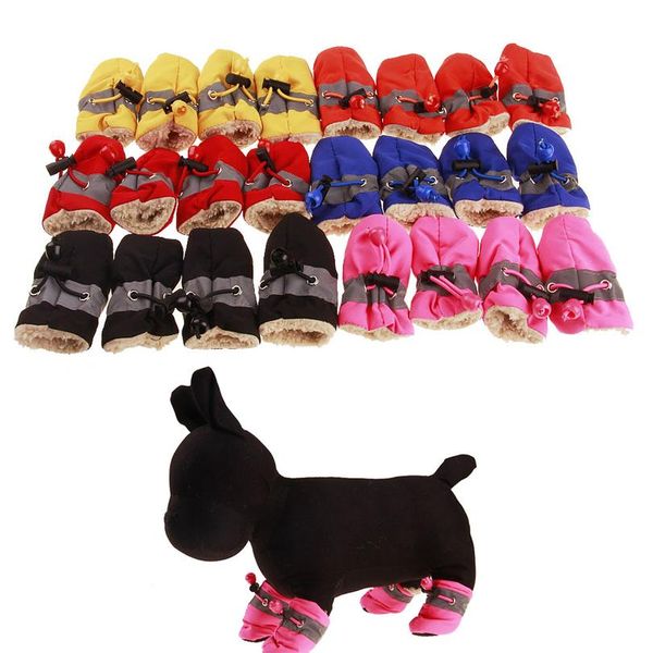 4pcs/set winter reflective thick warm pet shoes dogs snow boots anti-slip waterproof shoes for small dogs cats chihuahu sqcgbd
4pcs/set winter reflective thick warm pet shoes dogs snow boots anti-slip waterproof shoes for small dogs cats chihuahu sqcgbd