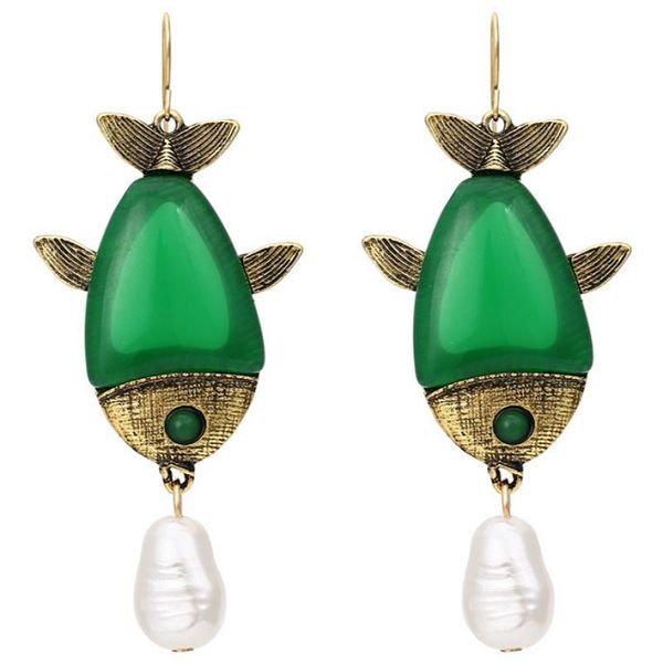 vintage personality fish-shaped earrings for woman party casual 2020 new fashion sweet simulated pearl earrings, Silver
vintage personality fish-shaped earrings for woman party casual 2020 new fashion sweet simulated pearl earrings, Silver