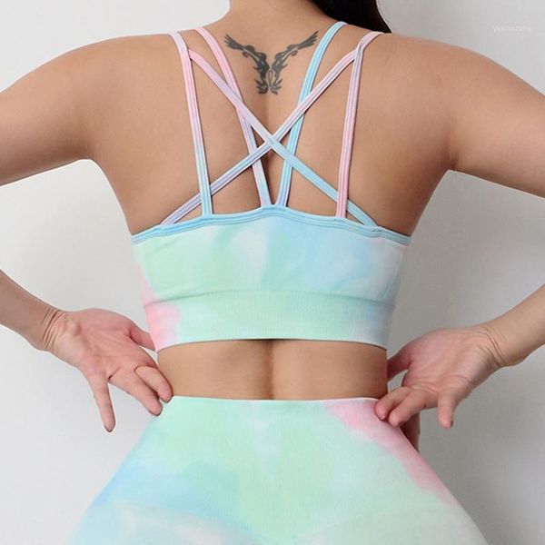 gym clothing women sports bra padded yoga wear tie-dye cross back female running underwear breathable fitness sportswear1, White;black
gym clothing women sports bra padded yoga wear tie-dye cross back female running underwear breathable fitness sportswear1, White;black