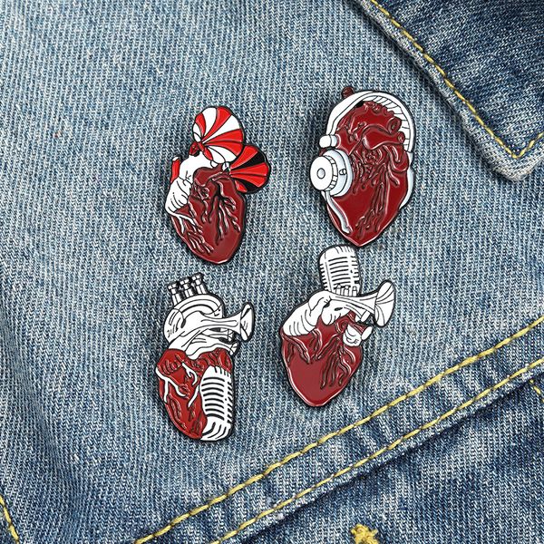 music heart enamel pins microphone he cladset upscale retro brooces collar backpack badge jewelry gifts for friends, Gray
music heart enamel pins microphone he cladset upscale retro brooces collar backpack badge jewelry gifts for friends, Gray