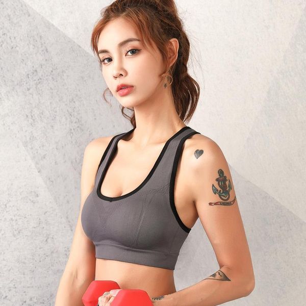women sports bra yoga gray hollow out breathable gym fitness shockproof underwear running push up exercise bra top, White;black
women sports bra yoga gray hollow out breathable gym fitness shockproof underwear running push up exercise bra top, White;black