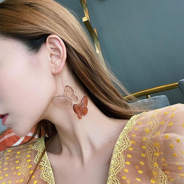 resin trendy animal women dangle earrings long two butterfly korean elegant fashion jewelry female, Silver
resin trendy animal women dangle earrings long two butterfly korean elegant fashion jewelry female, Silver