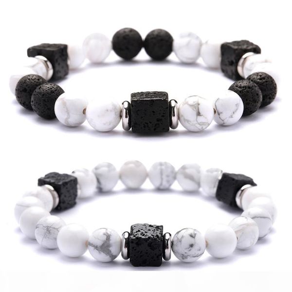 druzy 6pc stainless steel septum square volcanic stone round beads string black and white fashion couple friendship bracelet, Golden;silver
druzy 6pc stainless steel septum square volcanic stone round beads string black and white fashion couple friendship bracelet, Golden;silver