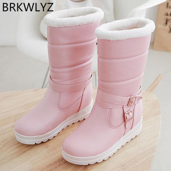 snow boots for women size 34-42 fashion pure color round toe slip-on booties flat heels waterproof platform lady warm shoes, Black
snow boots for women size 34-42 fashion pure color round toe slip-on booties flat heels waterproof platform lady warm shoes, Black