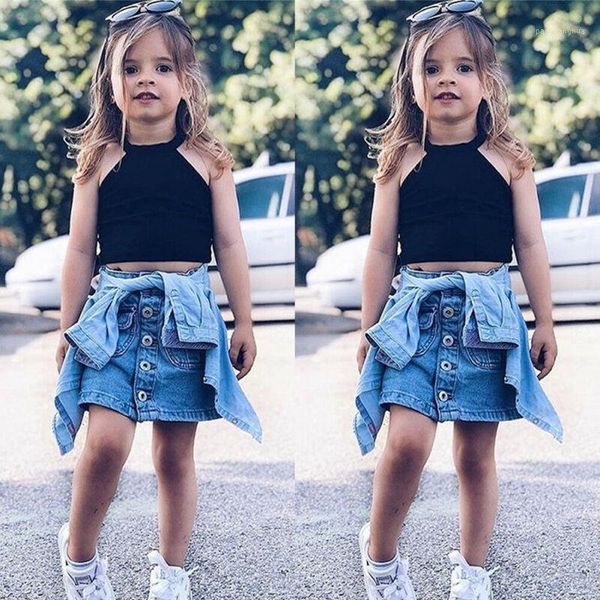 clothing sets toddler kids baby girls summer crop denim skirt dress outfits set clothes1, White
clothing sets toddler kids baby girls summer crop denim skirt dress outfits set clothes1, White