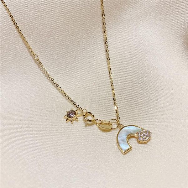 gold plated shell rhinestone choker necklace women korean delicate rainbow pendants necklace jewelry gifts, Golden;silver
gold plated shell rhinestone choker necklace women korean delicate rainbow pendants necklace jewelry gifts, Golden;silver