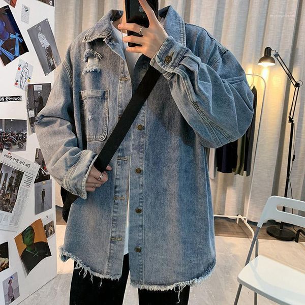 men's jackets autumn ripped denim jacket men's fashion retro casual hole mens streetwear wild loose hip hop bomber men1, Black;brown
men's jackets autumn ripped denim jacket men's fashion retro casual hole mens streetwear wild loose hip hop bomber men1, Black;brown