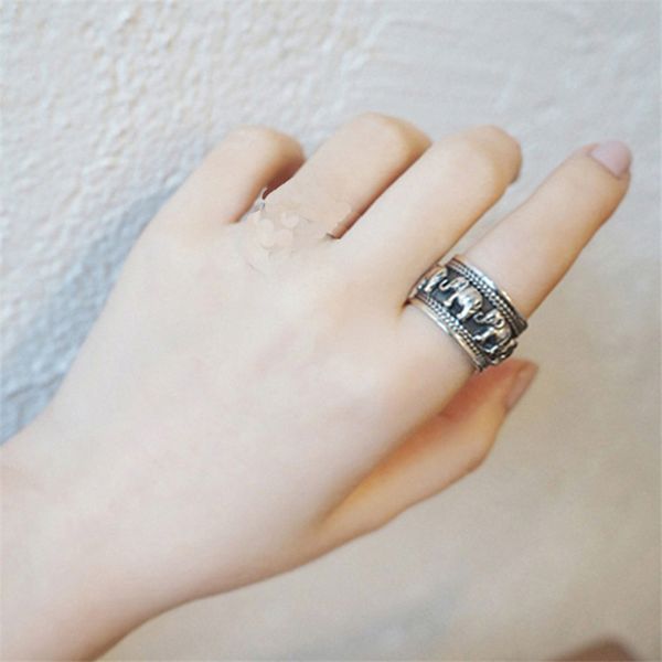 vintage real 925 sterling silver wide band rings for women trendy retro silver adjustable opening animal elephant ring, Golden;silver
vintage real 925 sterling silver wide band rings for women trendy retro silver adjustable opening animal elephant ring, Golden;silver