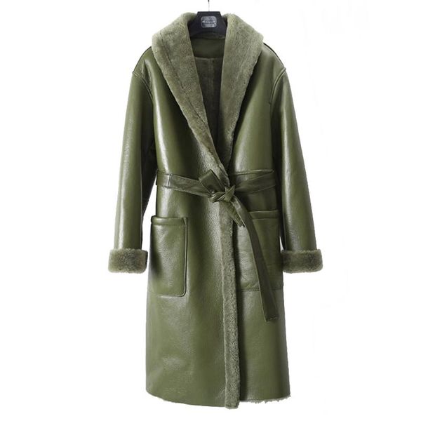 women's fur & faux women 2021 thicken merino sheepskin shearling coat natural leather long warm winter real clothing, Black
women's fur & faux women 2021 thicken merino sheepskin shearling coat natural leather long warm winter real clothing, Black