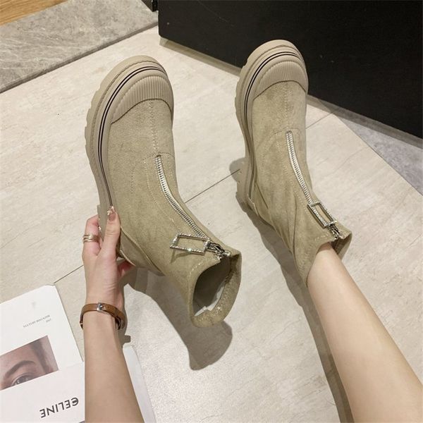 2021 new zip for women spring fall chamois shoes anti-slip-resistant to wear short fashion western boots abk0, Black
2021 new zip for women spring fall chamois shoes anti-slip-resistant to wear short fashion western boots abk0, Black