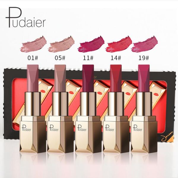 pudaier professional matte lipstick makeup for women long lasting velvet tint 5 pcs set
pudaier professional matte lipstick makeup for women long lasting velvet tint 5 pcs set