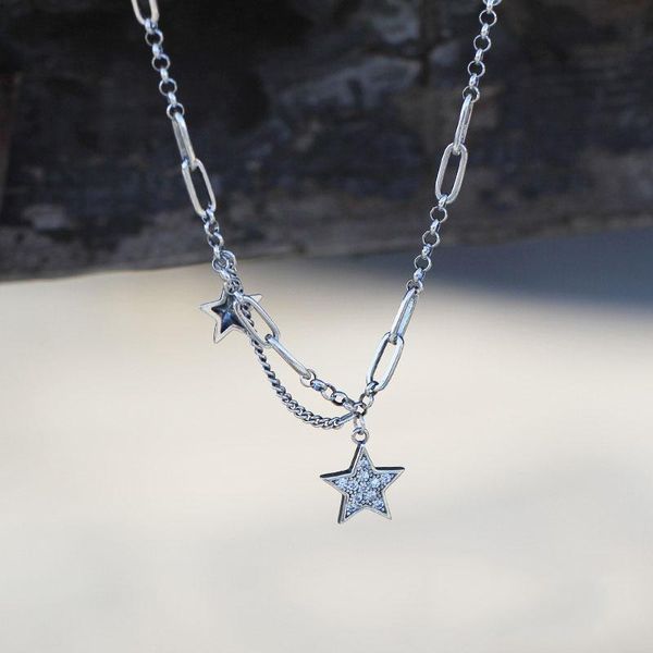 chains 2021 handmade vintage fashion mutil-layer star necklace silver color thick hip hop jewelry for women men gifts
chains 2021 handmade vintage fashion mutil-layer star necklace silver color thick hip hop jewelry for women men gifts