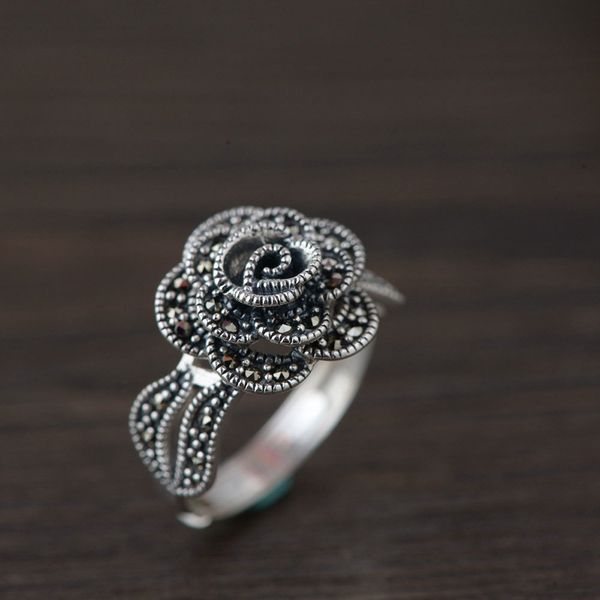 sterling qfnj 925 thai rose flower s925 ring marcasite original silver rings for women jewelry adjustable sizew
sterling qfnj 925 thai rose flower s925 ring marcasite original silver rings for women jewelry adjustable sizew