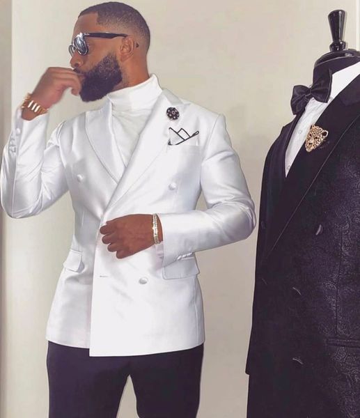 white jacket black pant costume homme men wedding suit slim fit 2 pieces double breasted tuxedo groom prom blazer masculino, Black;gray
white jacket black pant costume homme men wedding suit slim fit 2 pieces double breasted tuxedo groom prom blazer masculino, Black;gray