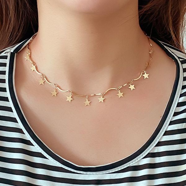 good quality multiple alloy stars clavicle chain jewelry for women girl 2020 fashion choker necklaces gold color jewelry, Silver
good quality multiple alloy stars clavicle chain jewelry for women girl 2020 fashion choker necklaces gold color jewelry, Silver