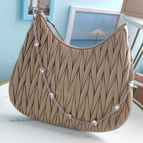hobo shoulder bag half-round pleated handbag purse sheepskin real leather embossed wrinkle bag crystal chain fashion evening bag
hobo shoulder bag half-round pleated handbag purse sheepskin real leather embossed wrinkle bag crystal chain fashion evening bag